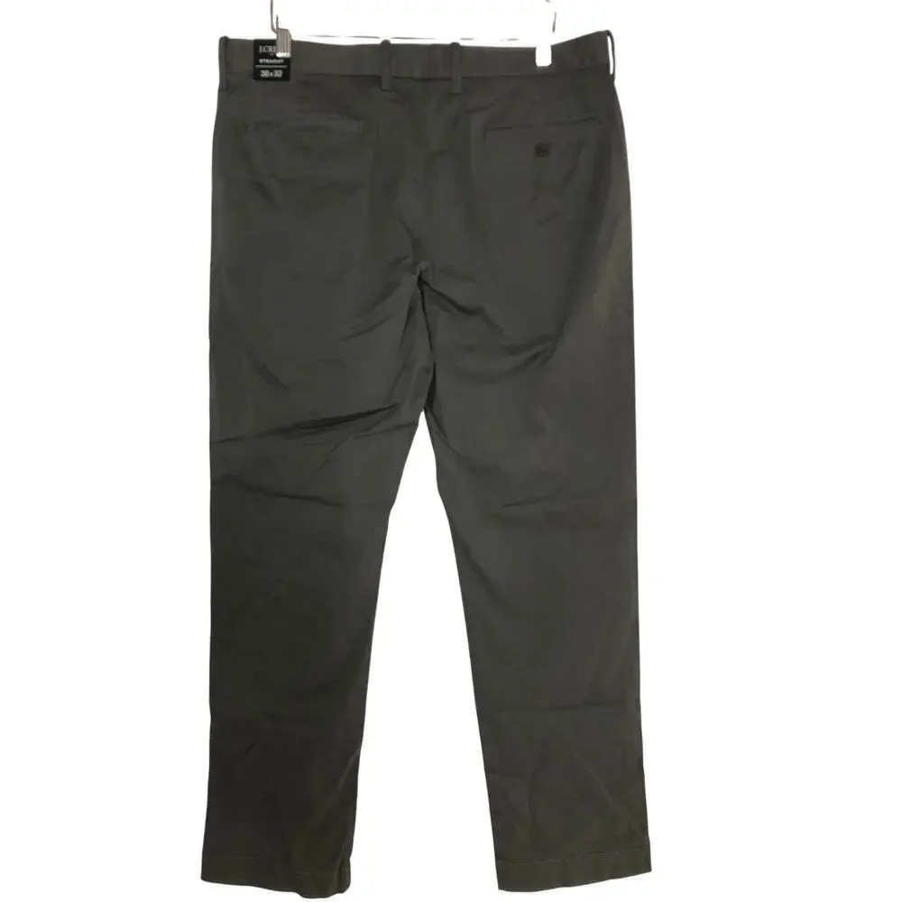 J. Crew Factory Straight Fit Flex Chino Pant Tarnished Metal NWT 36 x 32